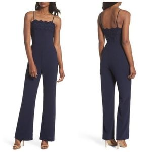 Adelyn Rae Jennifer Lace Trim Jumpsuit
Sz XS NWT